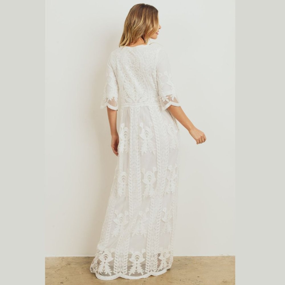 Safflower Lace Maxi Dress (IKD2340S) - DEFECT - Picture 9 of 9